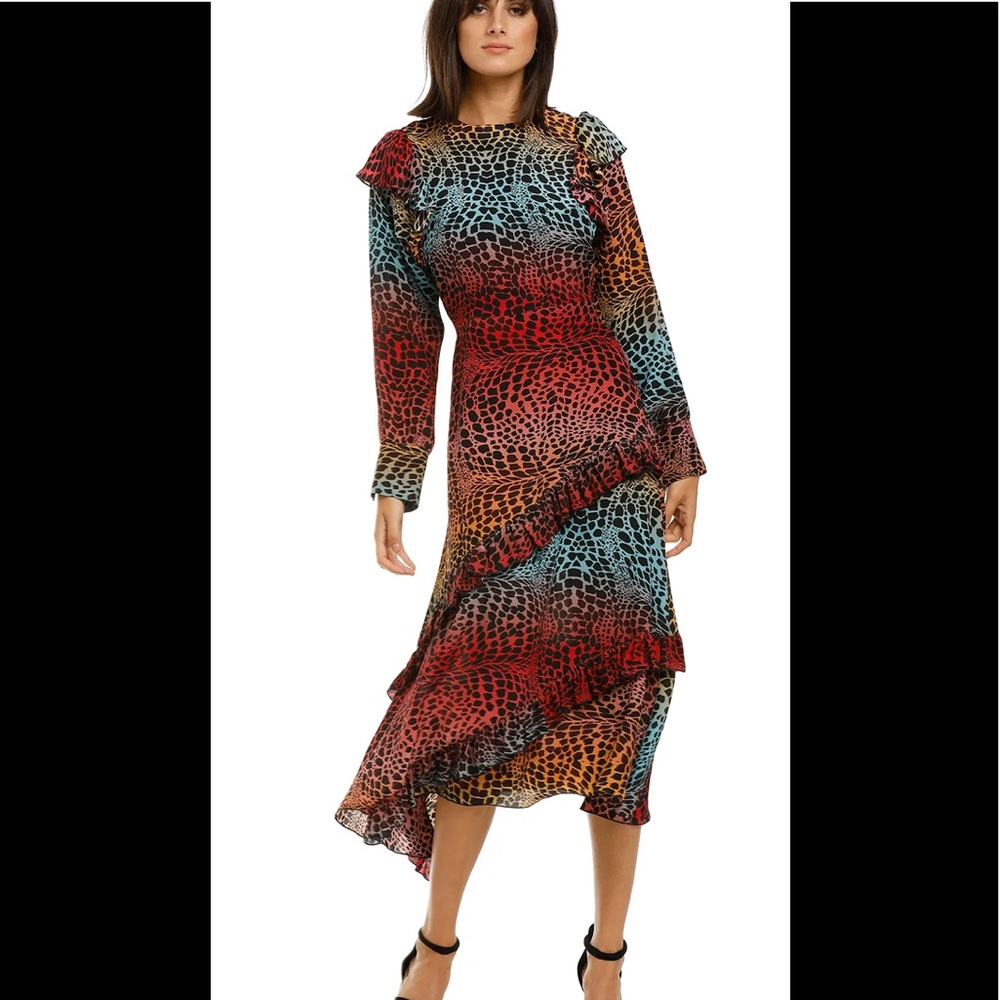 Hayley Menzies ombré crocodile midi dress M $775 - Picture 1 of 6